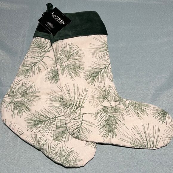 Ralph Lauren Blue Spruce Christmas Stockings - Picture 2 of 4